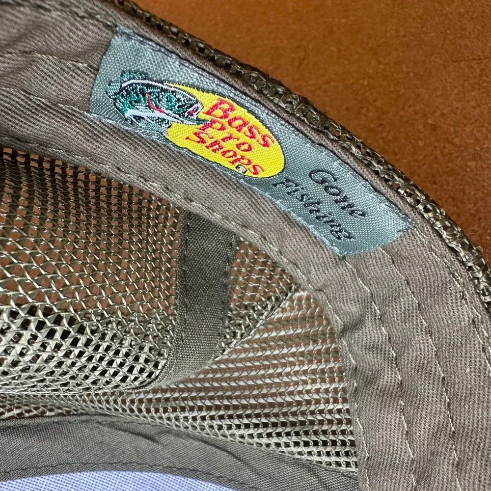 Bass Pro Shops Trucker Hat Mens OSFM Olive Green Mesh Back Snapback Fishing Cap